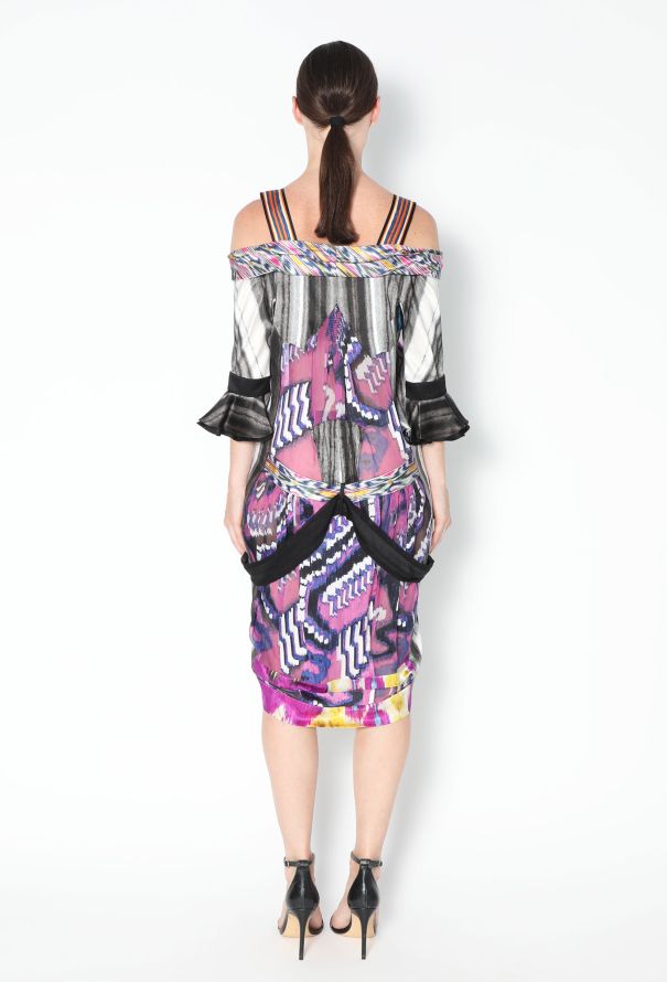 Balenciaga Off-Shoulder Ikat Dress – F/W 2007 - 6