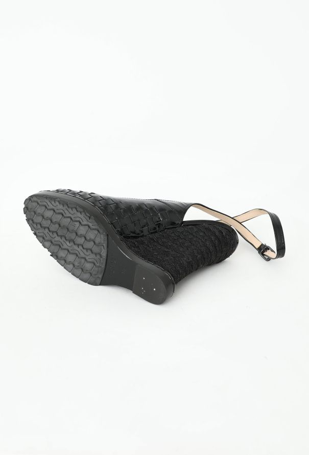 Bottega Veneta S/S 2017 Intrecciato Raffia Wedges - 7
