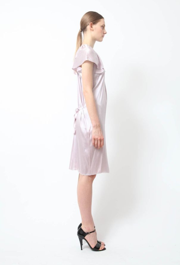 Lanvin Lavender Silk Draped dress - 3