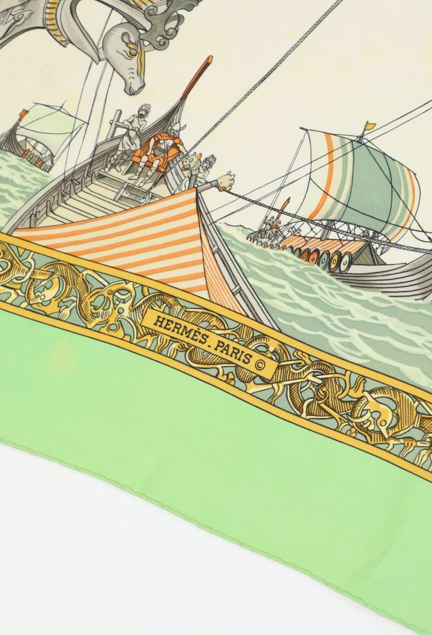 Hermès 'Les Normands' 90cm Silk Carré, 1971 - 5