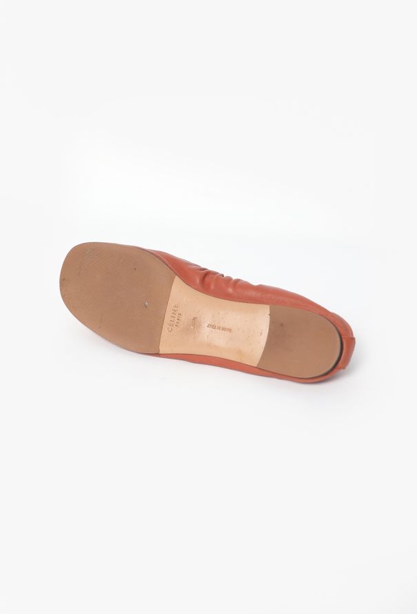 Céline S/S 2015 Leather Ballerina Flats Camel brown - 6