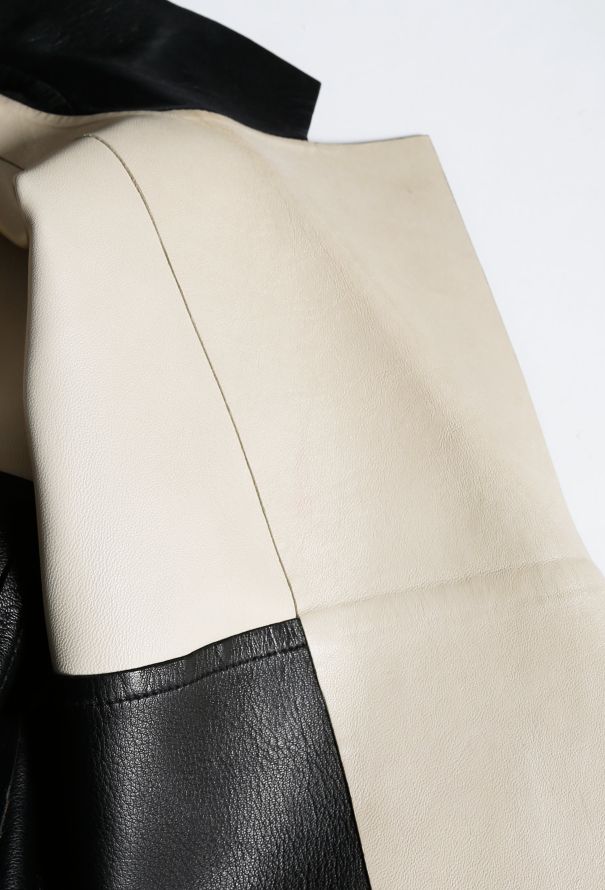 Céline Contrast Leather Coat - 7