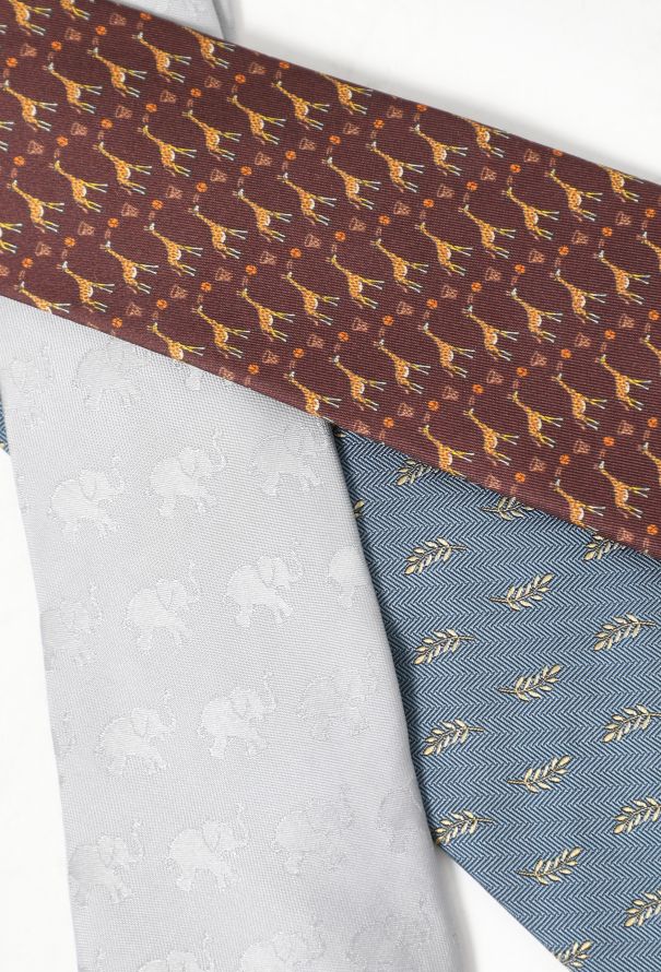Hermès Vintage 'Savana' Tie Set - 2
