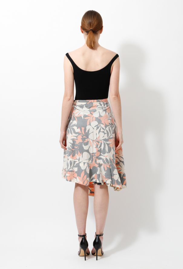 Céline Floral Ruffled Cotton Skirt - 4