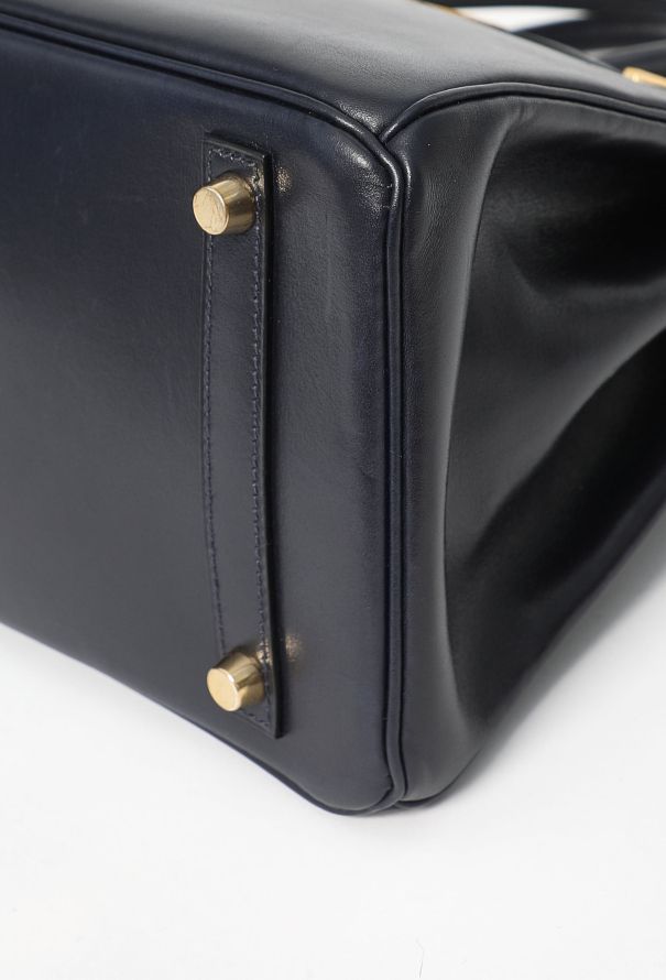 Hermès Elegant '90s Bleu Nuit Box Birkin 30 - 8