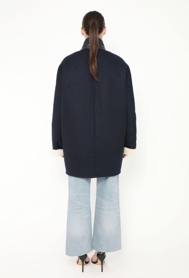Balenciaga 2013 Shearling-Lined Trim Coat - 6