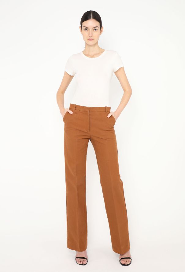 Céline Classic Flared Cotton Trousers - 1