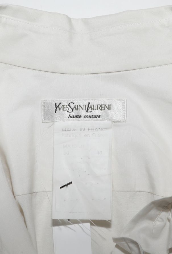 Saint Laurent Ruffled Cotton Smock Blouse - 6