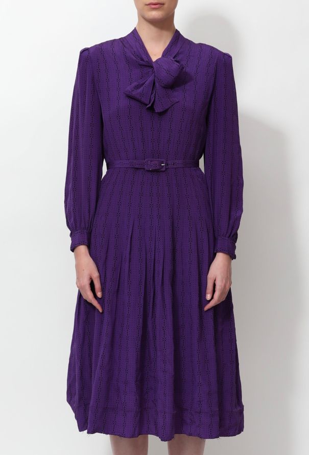 Pleated Lavallière Dress - 2