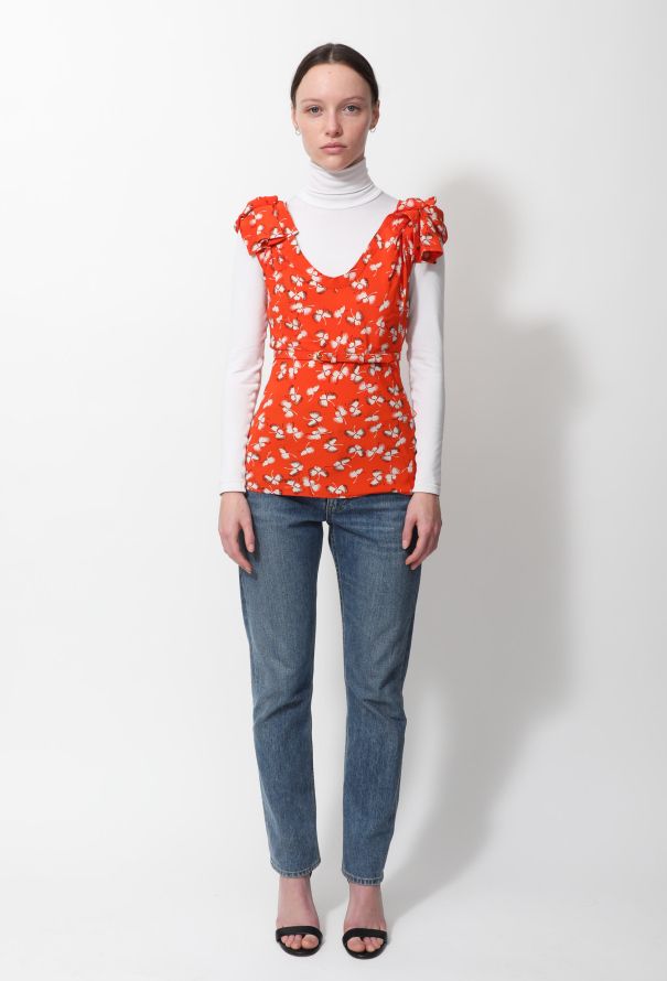 Gucci S/S 2006 Floral Ruffle Blouse - 3