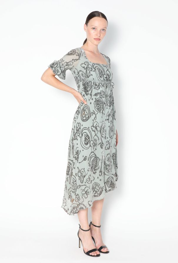 Romeo Gigli '90s Asymmetrical Velvet Crêpe Dress - 3