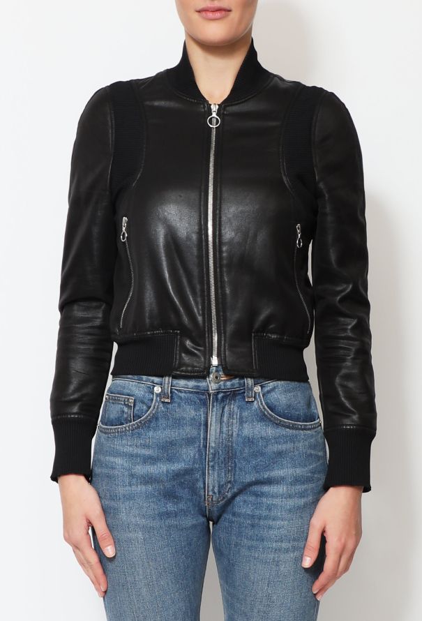 Paco Rabanne Satin Ribbed Bomber Jacket - 2