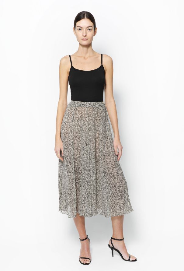 Calvin Klein '90s Printed Silk Skirt - 3
