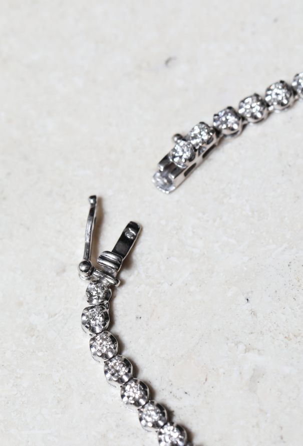 Vintage Fine Jewelry 18k White Gold & Diamond Necklace - 5
