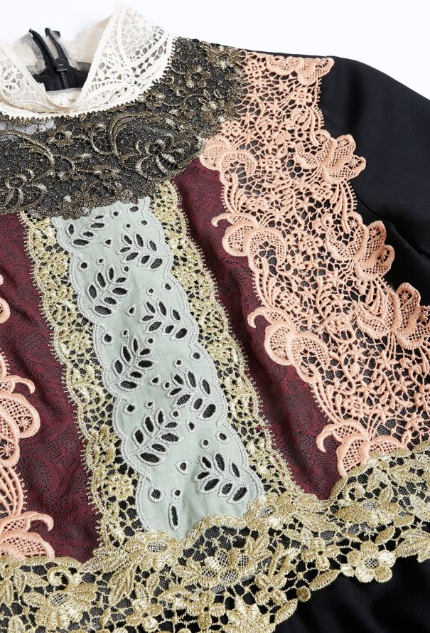 Valentino Lace Embroidered Dress - 5