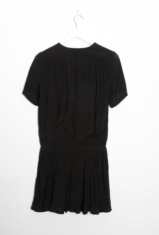 Balenciaga V-Neck Belted Cotton Dress - 8