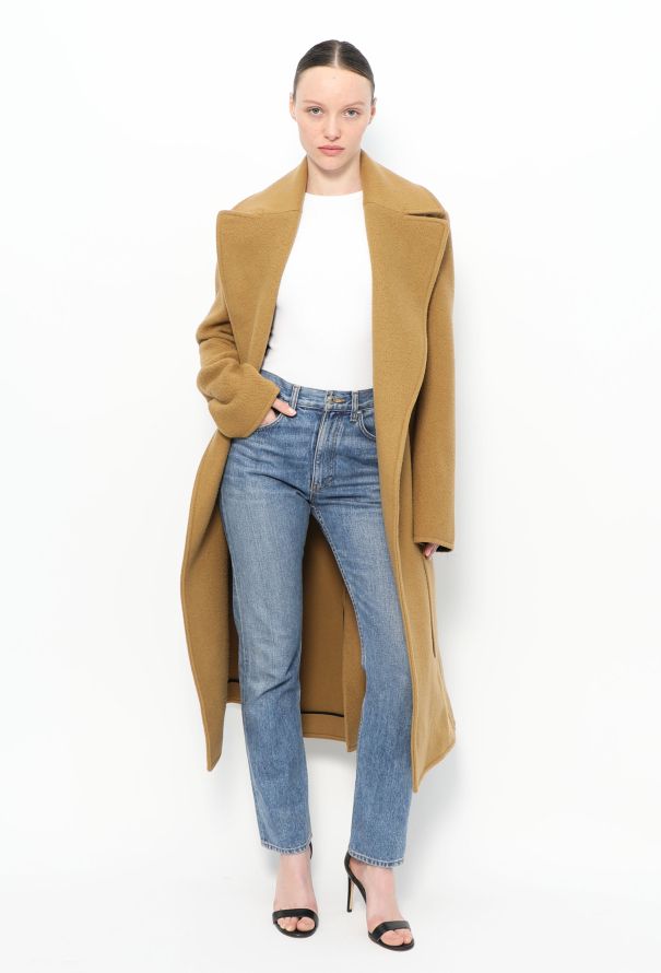 Céline Notched Camel Coat - 4