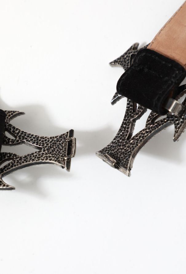 Alexander McQueen Strass Arachnid Buckle Belt - 4