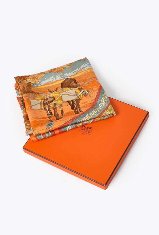Hermès 1998 'Sous les Cedres' 90cm Silk Carré - 4