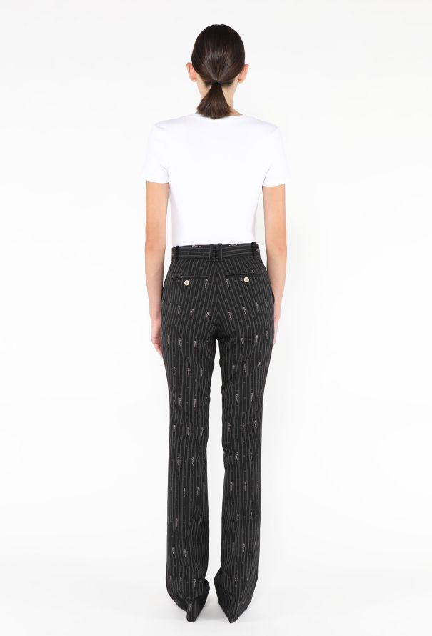 Gucci 2018 Tailored Wool Logo Trousers - 4