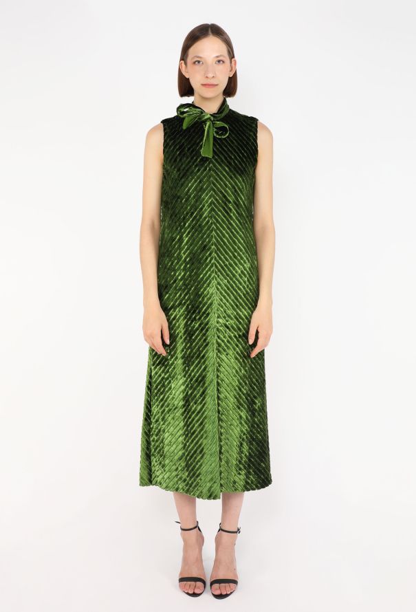 Prada Chevron Velvet Dress, S/S 2020 - 1