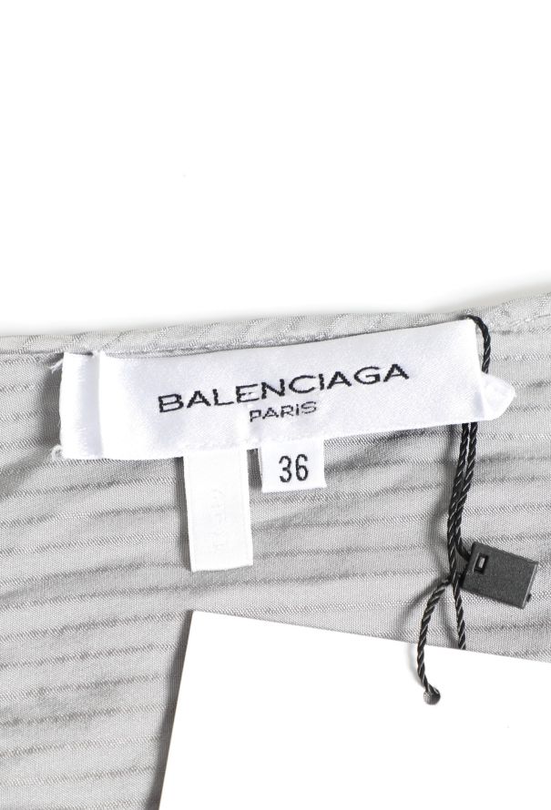 Balenciaga 2002 Striped Silk Blouse - 5