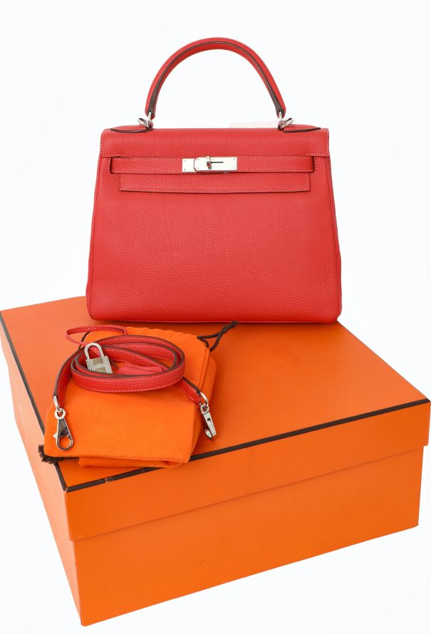 Hermès Rose Jaipur Togo Kelly Retourné 28 - 2