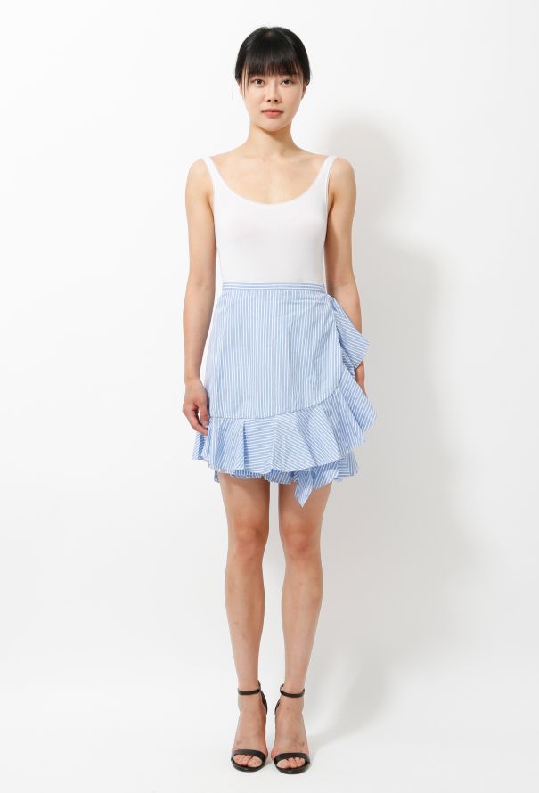 J.W. Anderson Ruffled Striped Wrap Skirt - 2