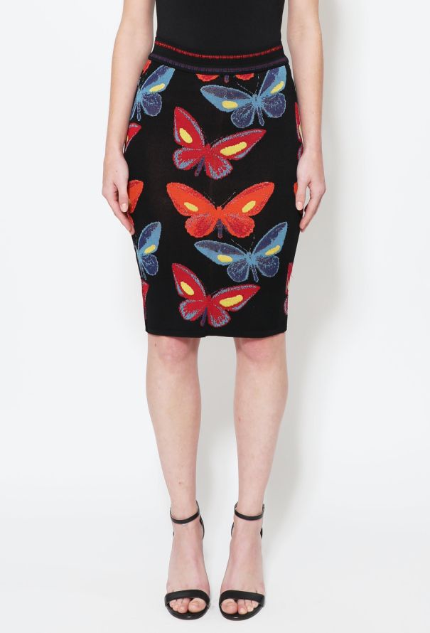Alaïa Rare F/W 1991 Bicolor Butterfly Skirt - 3