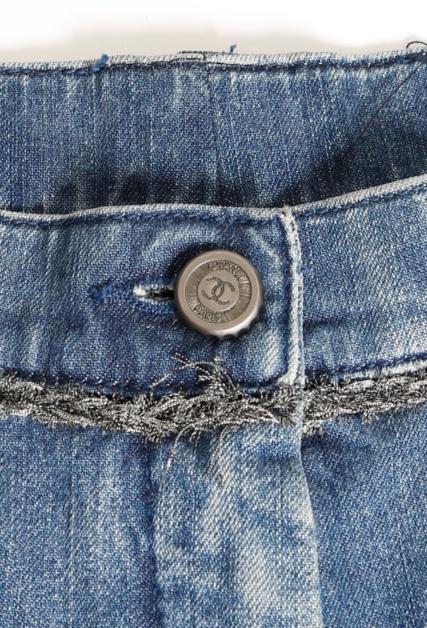 Chanel S/S 2006 Braided 'CC' Denim Shorts - 6