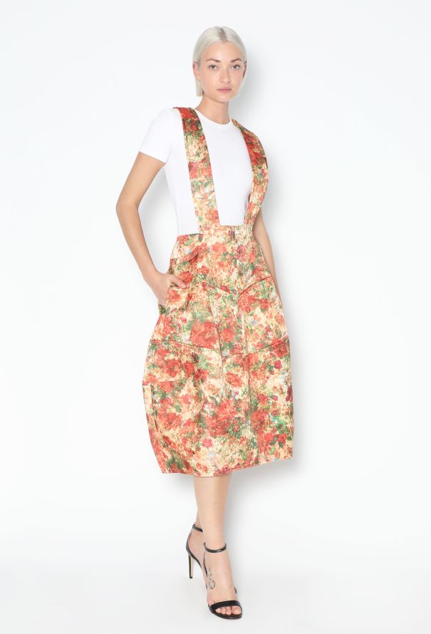 Comme des Garçons 2016 Floral Jacquard Suspender Skirt - 3