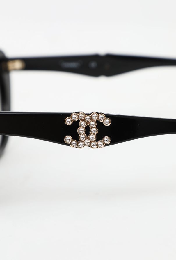 Chanel Embellished 'CC' Butterfly Sunglasses - 6