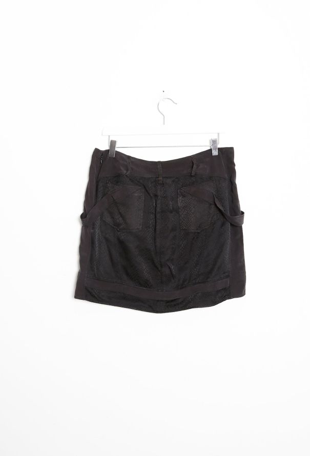 Balenciaga Silk Snakeskin Cargo Skirt - 7