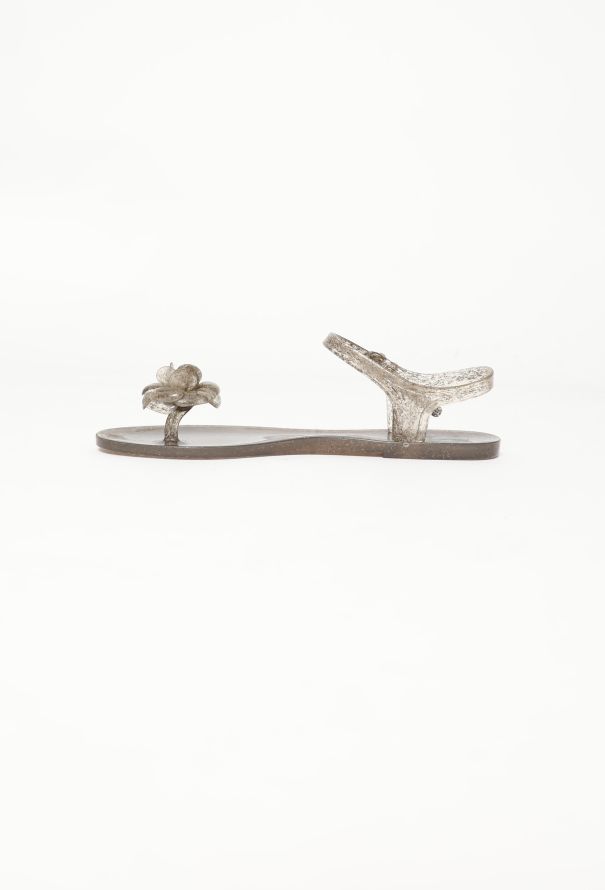 Chanel Iridescent Camélia 'CC' Sandals - 4