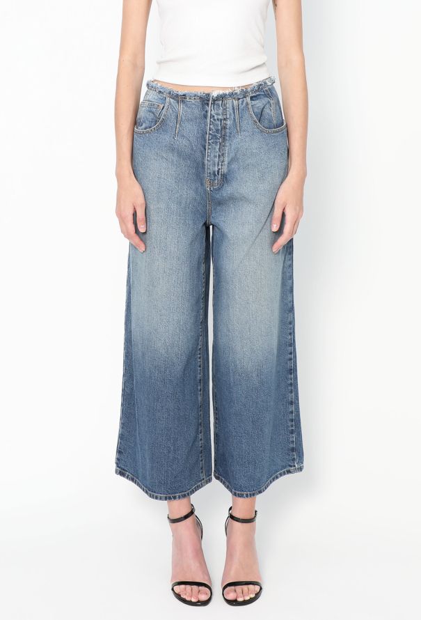 Alaïa 2022 Wide-Leg Frayed Jeans - 2