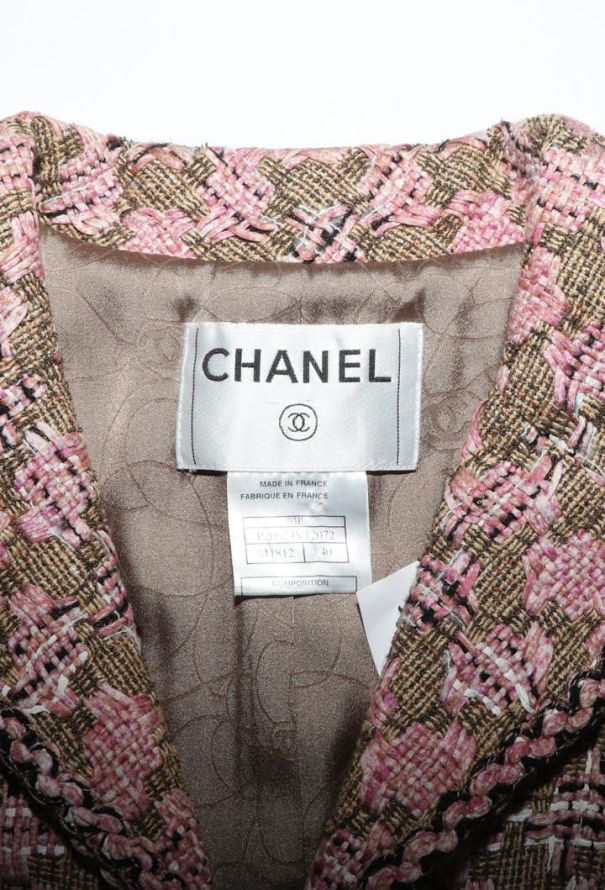 Chanel Bicolor Checkered Tweed Jacket - 5