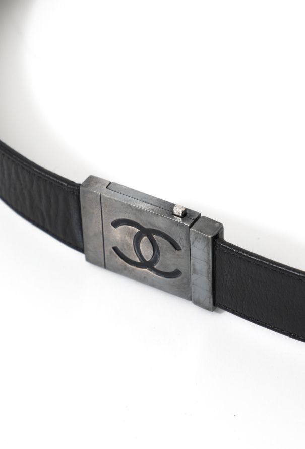 Chanel S/S 1996 'CC' Buckle Leather Belt - 3