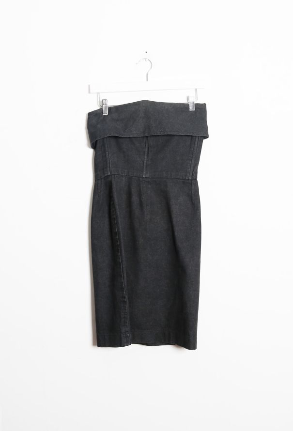 Saint Laurent 70s Denim Bustier Dress - 6