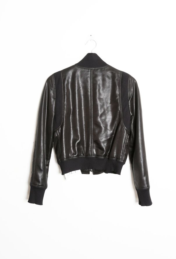 Paco Rabanne Satin Ribbed Bomber Jacket - 9