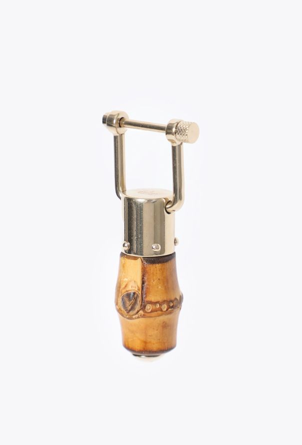 Gucci Vintage Bamboo Metallic Keyring - 1