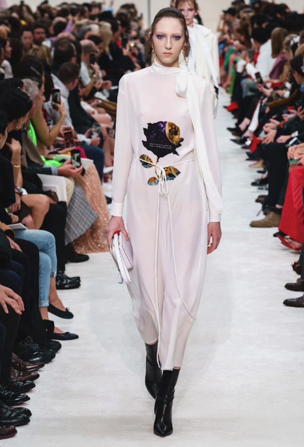 Valentino F/W 2019 Galaxy Rose Lavallière Blouse - 2