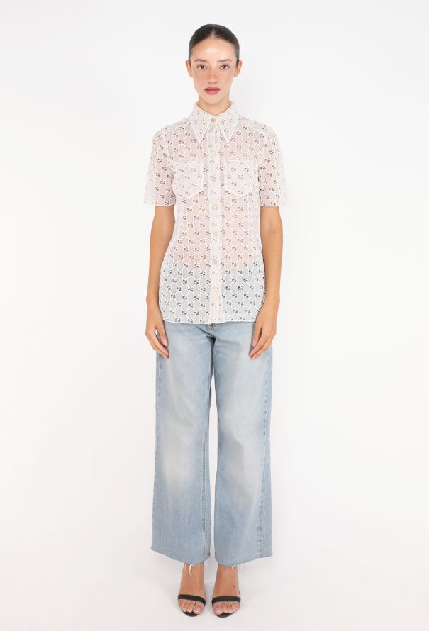Gucci Monogram Macramé Shirt - 3