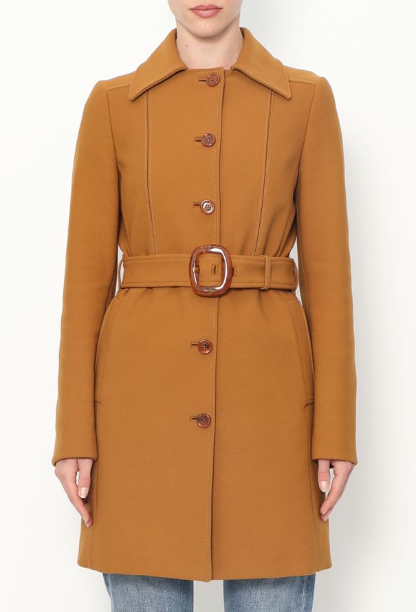 Prada '90s Belted Twill Coat - 3