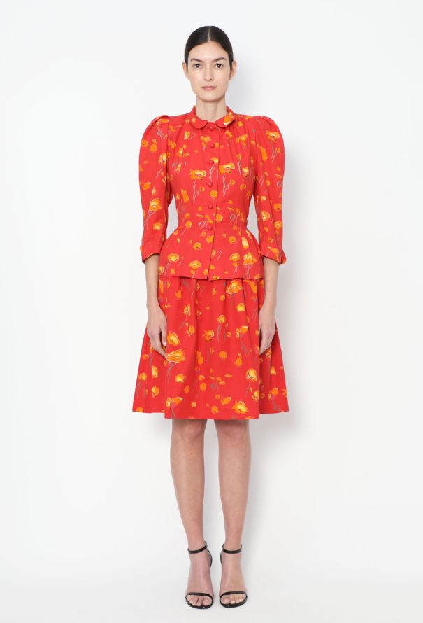 Saint Laurent '70s Flared Floral Ensemble - 3
