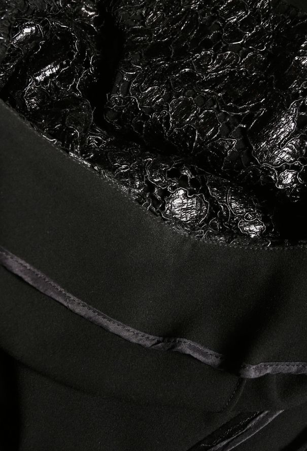 Balenciaga Lacquered Lace Cocktail Dress - 6