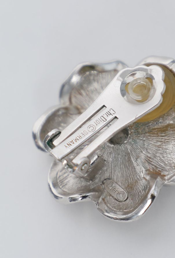 Dior Vintage Flower Clip-On Earrings - 4