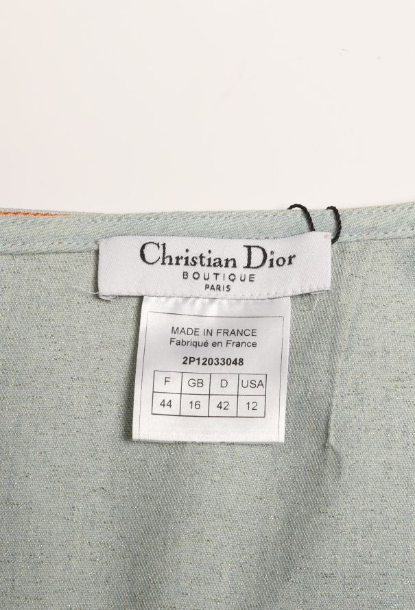 Dior 2002 Butterfly Embellished Denim Skirt - 5