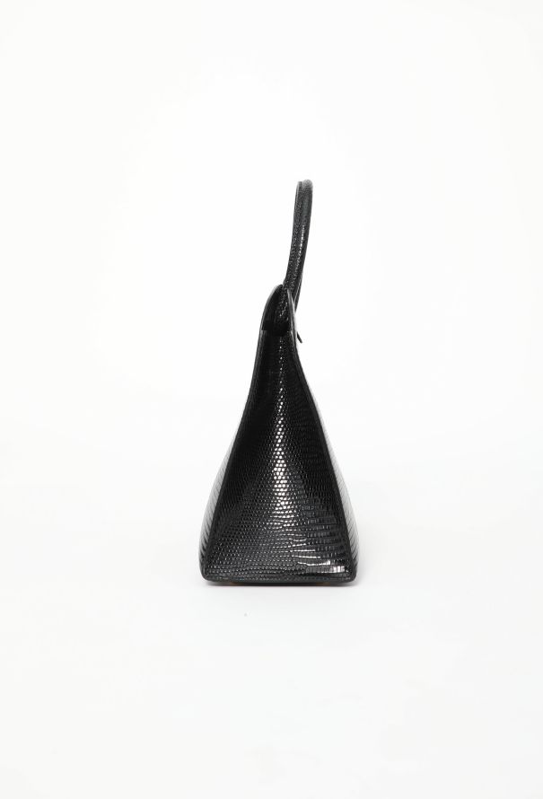 Hermès Black Varanus Niloticus Lizard Dalvi 30 - 5
