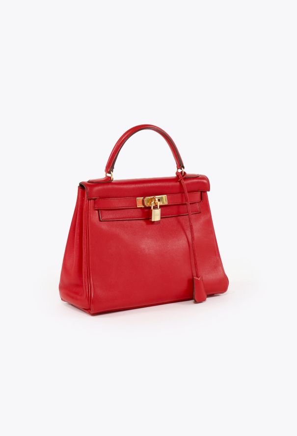 Hermès Vintage Rouge Vif  Gulliver Kelly Retourné 28 - 4