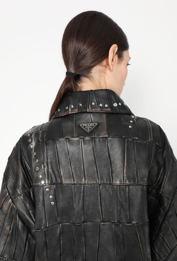Prada S/S 2024 Studded Leather Jacket - 7